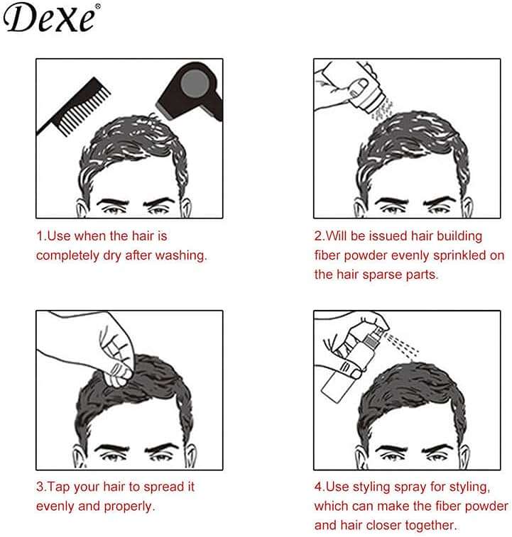 ANMAS RUCCI Dark Brown Colored Hair Building Fibers - Instantly Thicken Thinning Hair for Men and Women - Image 3