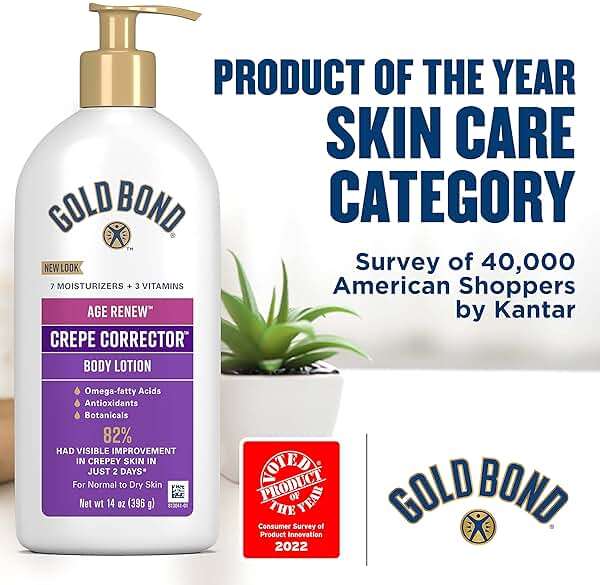 Gold Bond Age Renew Crepe Corrector Body Lotion, Replenishing & Smoothing Formula, Gold Bond Crepe Corrector Body Lotion, 14 oz - Image 3