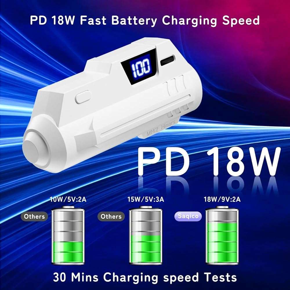 Battery Pack for Meta Quest 3/3S/2 - 18W Fast Charging Extended Battery with LCD Display - Lightweight VR Accessories Compatible with Oculus Quest 2/3/3S - 5000mAh Portable Battery Extra 1-2H Palytime - Image 3