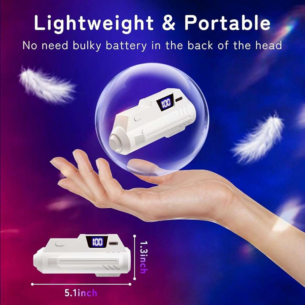 Battery Pack for Meta Quest 3/3S/2 - 18W Fast Charging Extended Battery with LCD Display - Lightweight VR Accessories Compatible with Oculus Quest 2/3/3S - 5000mAh Portable Battery Extra 1-2H Palytime - Image 7