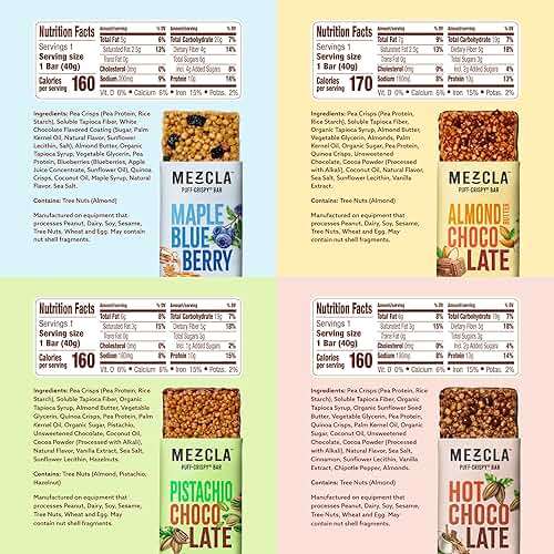 Mezcla Puff-Crispy Plant Based Protein Bars - Variety Pack - Healthy Snacks for Adults & Kids - Granola Bars for School, Travel, & Office Snacks - Gluten Free, Vegan, Non GMO, 10g Protein - 8 Count - Image 2