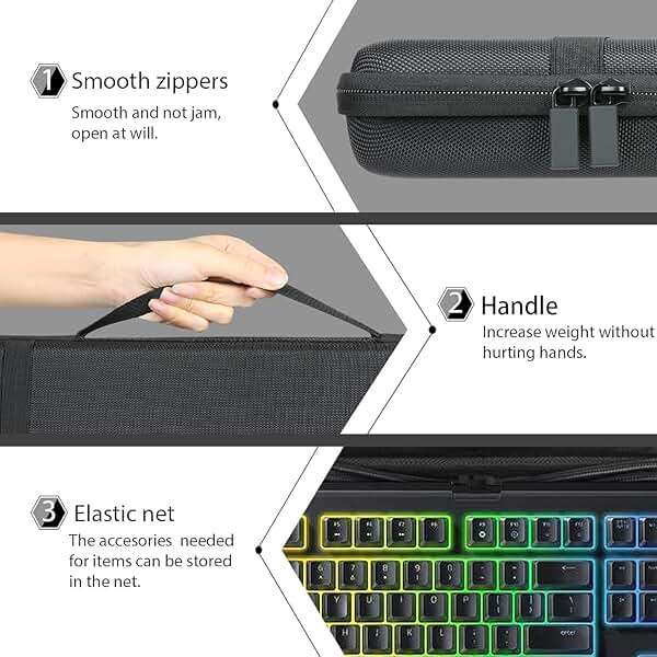 co2CREA Hard Case Replacement for Razer Cynosa Chroma/Cynosa V2 / Ornata V2 / Blackwidow V3 Pro/Blackwidow V3 / Huntsman Elite/Huntsman V2 Analog Gaming Keyboard - Image 5