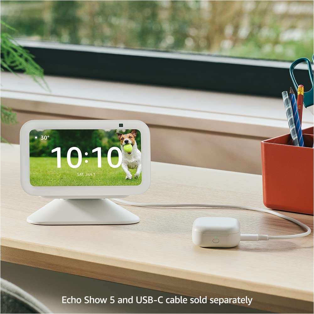 Echo Show 5 (3rd Gen) Adjustable Stand with USB-C Charging Port | Charcoal - Image 3