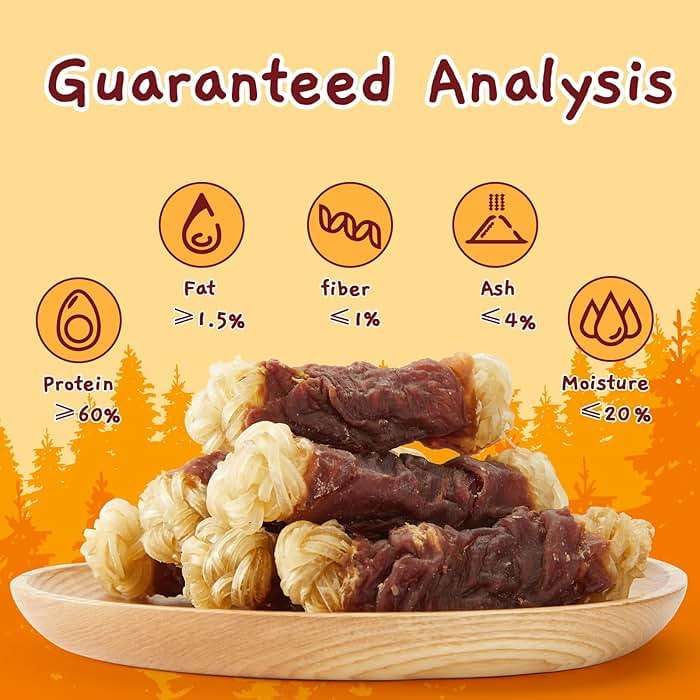 Jungle Calling Long Lasting Dog Chews for Medium Large Dogs, Duck Wrapped Beef Tendon Braid Bones - Rawhide-Free Hip and Joint Support Treats with Glucosamine - Image 4