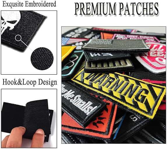 Harsgs 20 Pieces Random Tactical Morale Patch Bundle, Full Embroidery Loop and Hook Patches Set for Caps, Bags, Backpacks, Vest, Military Uniforms,Tactical Gears Etc - Image 4
