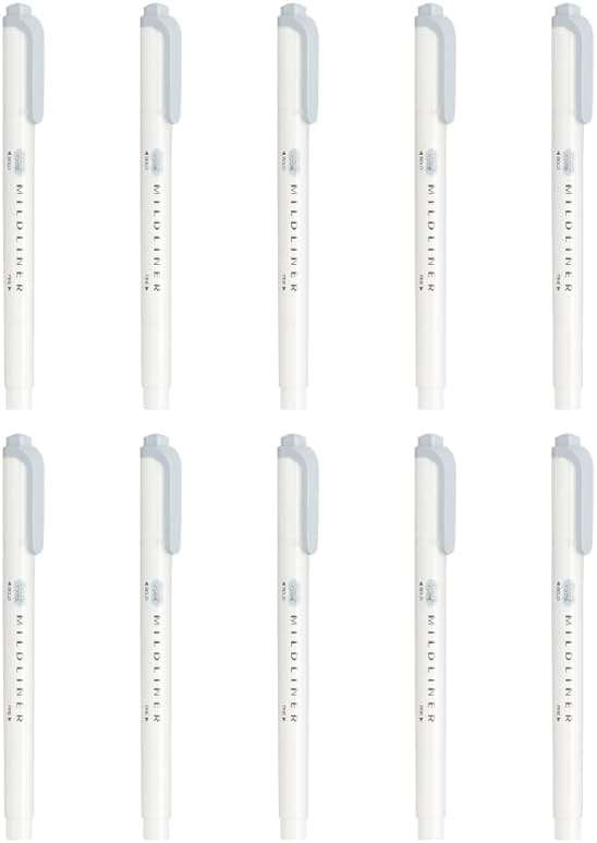 Zebra B-WKT7-MCGR Highlighter, Mild Cool Grey, 10 Count - Image 1