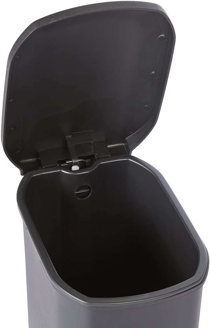 Amazon Basics Compact Plastic Bathroom Trash Can with Soft-Close Lid, Hands-Free Foot Pedal, Removable Inner Bucket, 6L / 1.6 Gallon, Black - Image 5