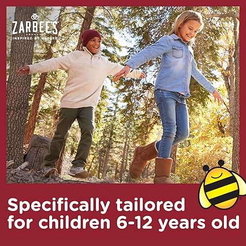 Zarbee's Children's Daytime All-in-One Honey Cough Syrup + Mucus, Throat & Nasal for Kids 6-12 + Dark Honey, Ivy Leaf Extract, Zinc Turmeric Root, & B-Vitamins, Drug-Free, Grape, 4 fl oz - Image 7