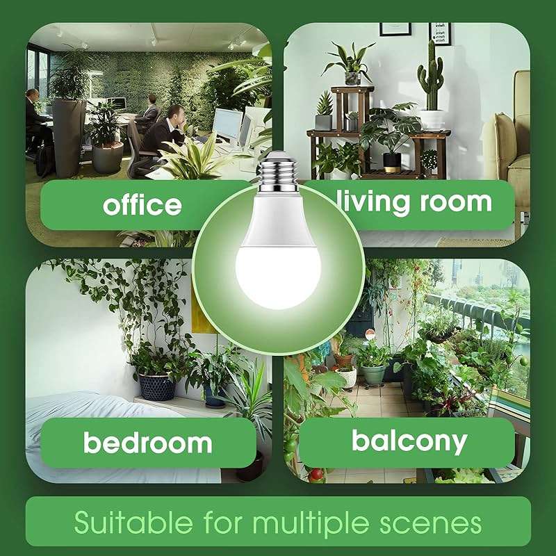 Briignite Full Spectrum LED Grow Light Bulb - A19 E26 Base, 11W (100W Equivalent) - for Indoor Plants, Seed Starting - 3 Pack - Image 6