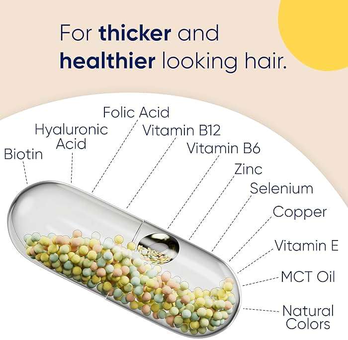 Moerie Ultimate Hair Boost Supplements for Women & Men - Hair, Skin, Nails Vitamins with Biotin & Minerals for Hair Health - Thicker Hair - 60 Capsules - Image 5