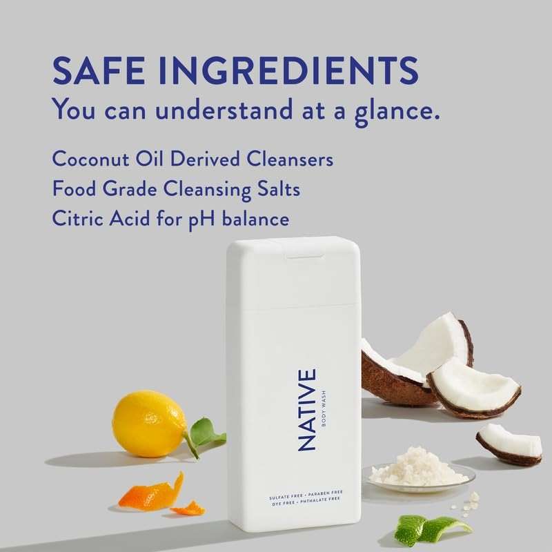 Native Body Wash Contains Naturally Derived Ingredients | for Women & Men, Sulfate, Paraben, & Dye Free Leaving Skin Soft & Hydrated |Coconut & Vanilla, Lavender Rose, & Cucumber Mint, 18 oz Pack of 3 - Image 3