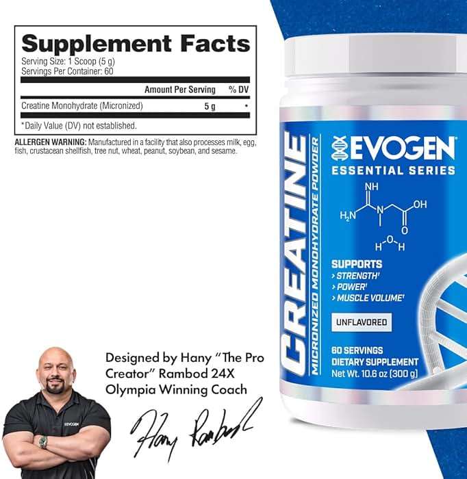 Evogen Creatine Monohydrate Powder - Micronized Creatine for Women & Men | Pure Creatine Powder Supplement for Strength, Power & Recovery | Unflavored | 60 Servings - Image 5