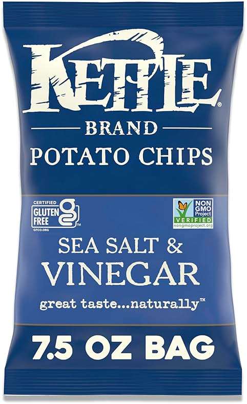 Kettle Foods Sea Salt & Vinegar Potato Chips, 7.5 OZ - Image 1
