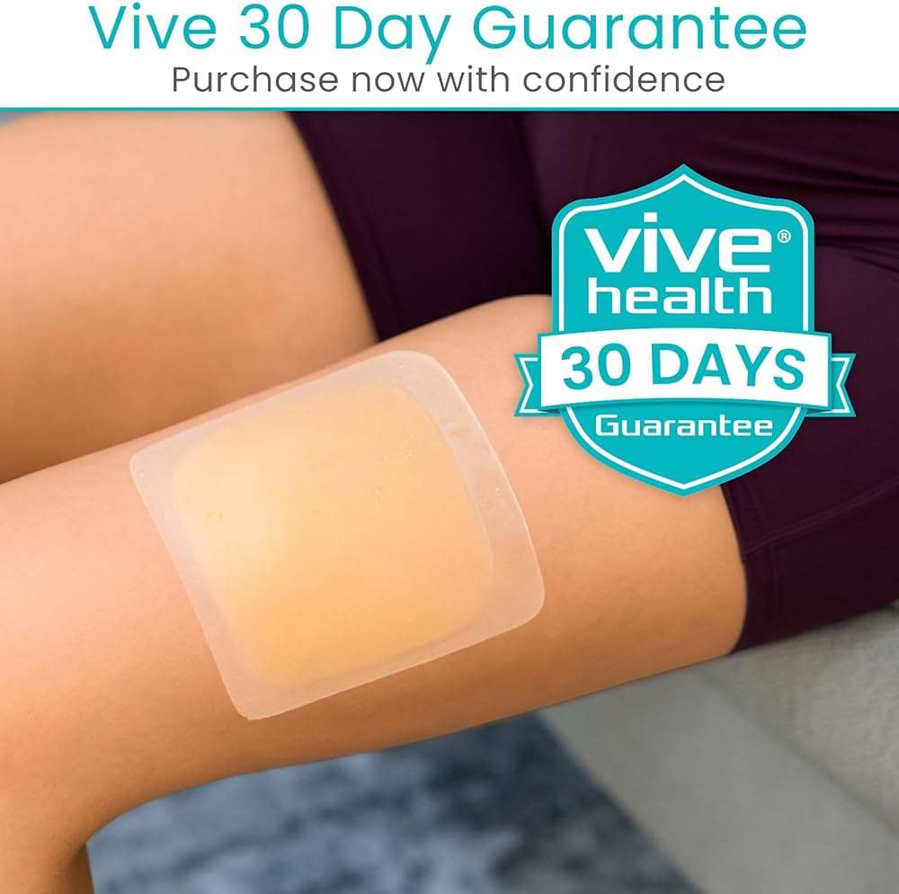 ViveCare Hydrocolloid Dressing 6x6 (5 Pack) - Large Sterile Bandages - Wound & Pressure Sore Fast Healing Patch - Waterproof Dressing for Blisters, Burns, Bed Sores, Cysts, Cuts & Ulcers - Image 9