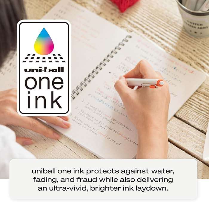 Uniball One Gel Pen 12 Pack; 0.38mm Ultra Micro Black Pens; Gel Ink Pens | Office Supplies Sold by Uniball are Pens; Ballpoint Pen; Colored Pens; Gel Pens; Fine Point; Smooth Writing Pens - Image 6