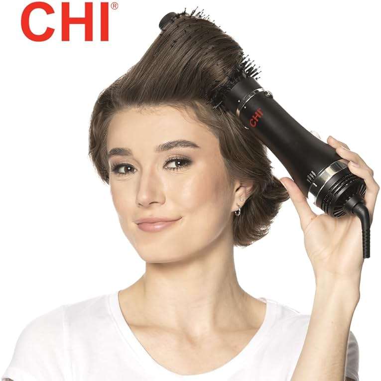 CHI 3-in-1 Round Blowout Brush, Hair Dryer Brush for Smooth, Frizz-Free Hair, 3 Interchangeable Brush Heads & Adjustable Heat Settings - Image 4