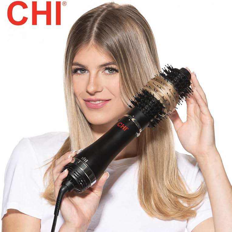 CHI 3-in-1 Round Blowout Brush, Hair Dryer Brush for Smooth, Frizz-Free Hair, 3 Interchangeable Brush Heads & Adjustable Heat Settings - Image 6