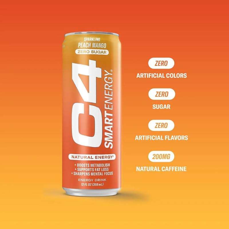 C4 Energy & Smart Energy Drinks Variety Pack, Sugar Free Pre Workout Performance Drink With No Artificial Colors or Dyes, Zero Calorie, Coffee Substitute or Alternative, 4 Flavor Variety 12 Pack - Image 8