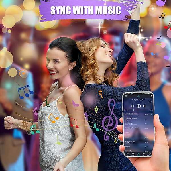 KEELIXIN LED Lights Music Sync RGB LED Strip Lights with APP & Remote Control - Image 4