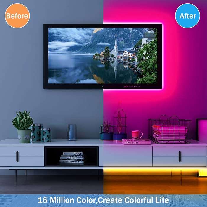 KEELIXIN LED Lights Music Sync RGB LED Strip Lights with APP & Remote Control - Image 9