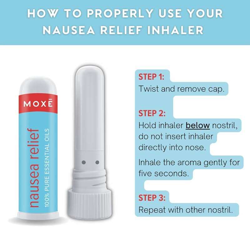 MOXE Nausea Nasal Inhaler Sticks, All Natural Essential Oil Blend, Ginger, Cardamom, Peppermint, Sweet Orange, Upset Stomach, Headaches, Easy-to-Use Portable Aromatherapy, Made in USA, 3 Pack - Image 6