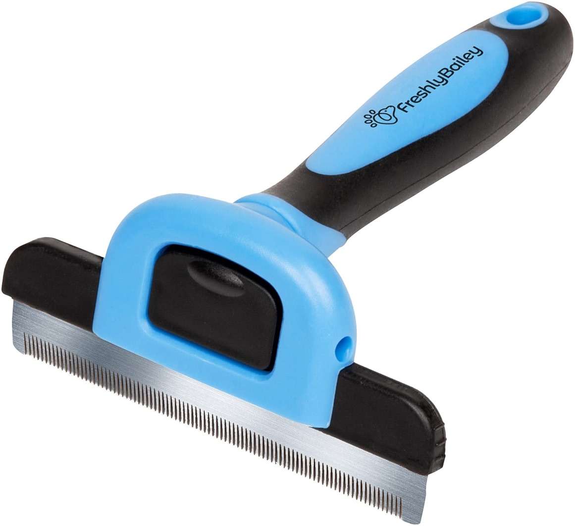 Freshly Bailey Deshedding Brush for Short Haired Dogs & Cats - Cat and Dog Brush for Shedding Short Hair - Highly Effective Deshedder Grooming Comb - Image 1