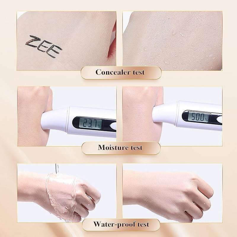 Cushion Foundation Concealer for Older Women, Face Makeup Powder Foundation for Mature Skin, CC Cream Tattoo Cover up Easily Create A Lightweight Natural-looking Base, Natural Color - Image 6