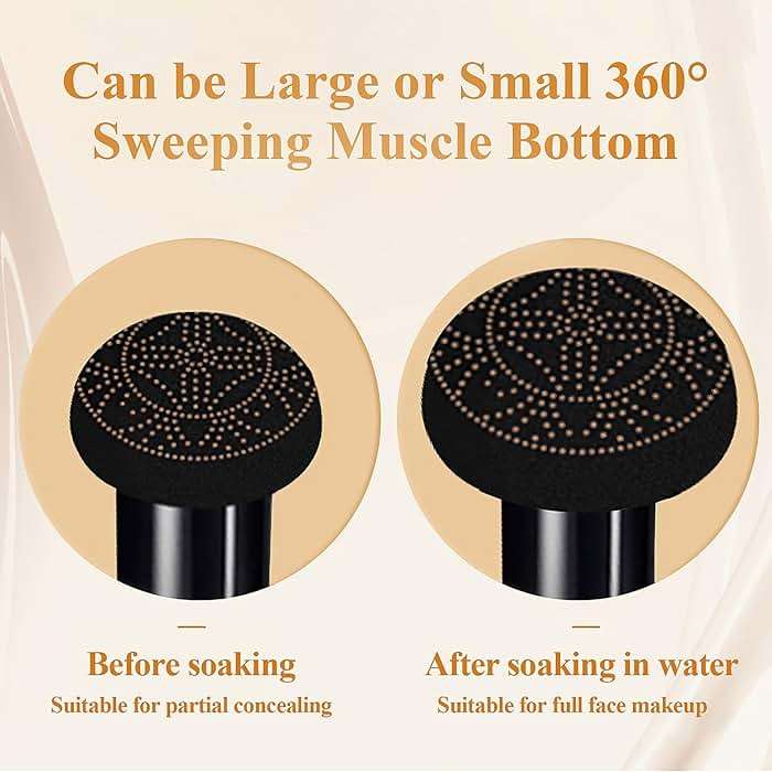 Cushion Foundation Concealer for Older Women, Face Makeup Powder Foundation for Mature Skin, CC Cream Tattoo Cover up Easily Create A Lightweight Natural-looking Base, Natural Color - Image 8