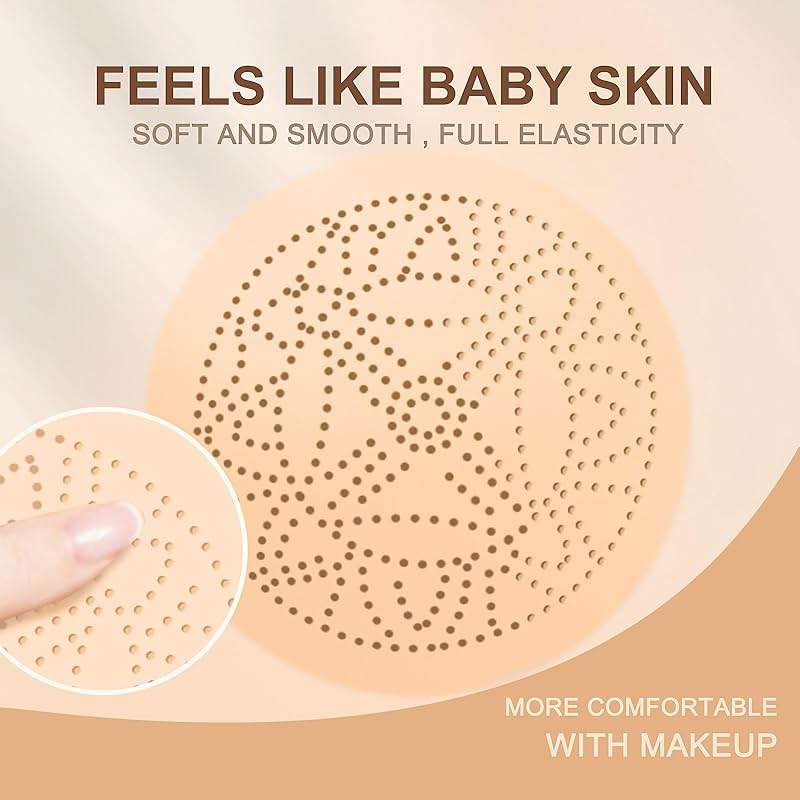 Cushion Foundation Concealer for Older Women, Face Makeup Powder Foundation for Mature Skin, CC Cream Tattoo Cover up Easily Create A Lightweight Natural-looking Base, Natural Color - Image 10