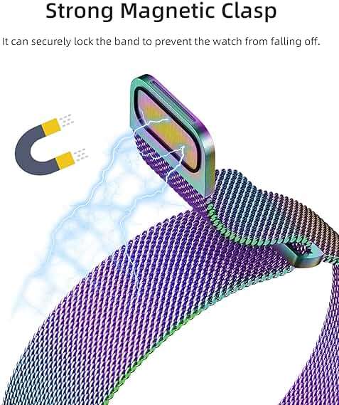 Rabini Magnetic Band Compatible for Apple Watch Bands Women Men 40mm 38mm 41mm 42mm 46mm 44mm 45mm 49mm, Stainless Steel Mesh Metal Sport Strap Wristband iWatch Series 11 10 9 8 7 6 5 4 3 2 1 SE Ultra - Image 3