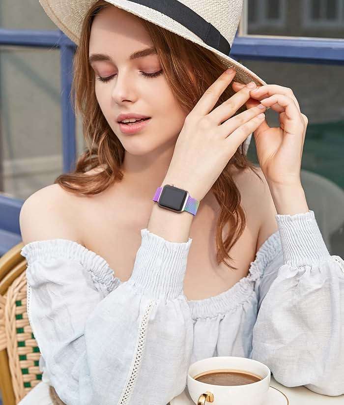 Rabini Magnetic Band Compatible for Apple Watch Bands Women Men 40mm 38mm 41mm 42mm 46mm 44mm 45mm 49mm, Stainless Steel Mesh Metal Sport Strap Wristband iWatch Series 11 10 9 8 7 6 5 4 3 2 1 SE Ultra - Image 6
