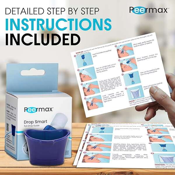 Peermax Drop Smart Eye Drop Guide FDA Registered | Dispenser Aids for Eyedrop | Eye Dropper Cup for Most Eyes Drops Medicine Bottle | Auto Eyedropper Helper Devices for Elderly Applicator Holder (1) - Image 2