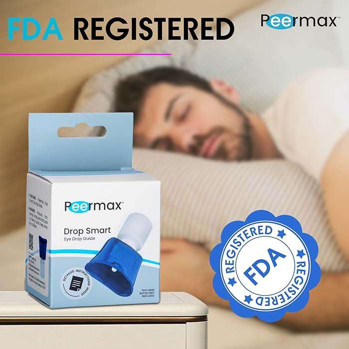 Peermax Drop Smart Eye Drop Guide FDA Registered | Dispenser Aids for Eyedrop | Eye Dropper Cup for Most Eyes Drops Medicine Bottle | Auto Eyedropper Helper Devices for Elderly Applicator Holder (1) - Image 3