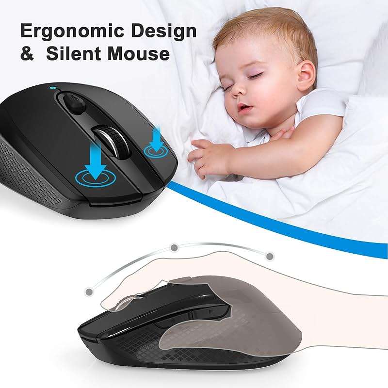 RaceGT USB C Wireless Mouse, Type C Silent Mouse for MacBook Air/Pro, 2.4G Cordless Computer Mice with 6 Buttons and 3 Adjustable DPI for Mac, Laptop, Desktop, PC - Image 5