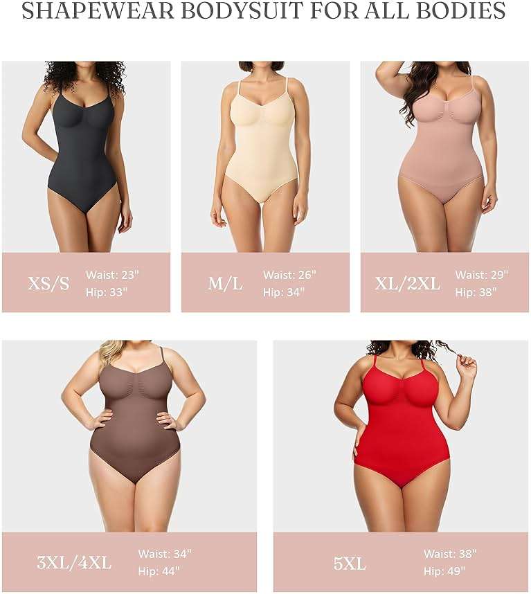 FeelinGirl Shapewear Bodysuit Tummy Control Body Shaper for Women Seamless Waist Snatching Shaper - Image 6