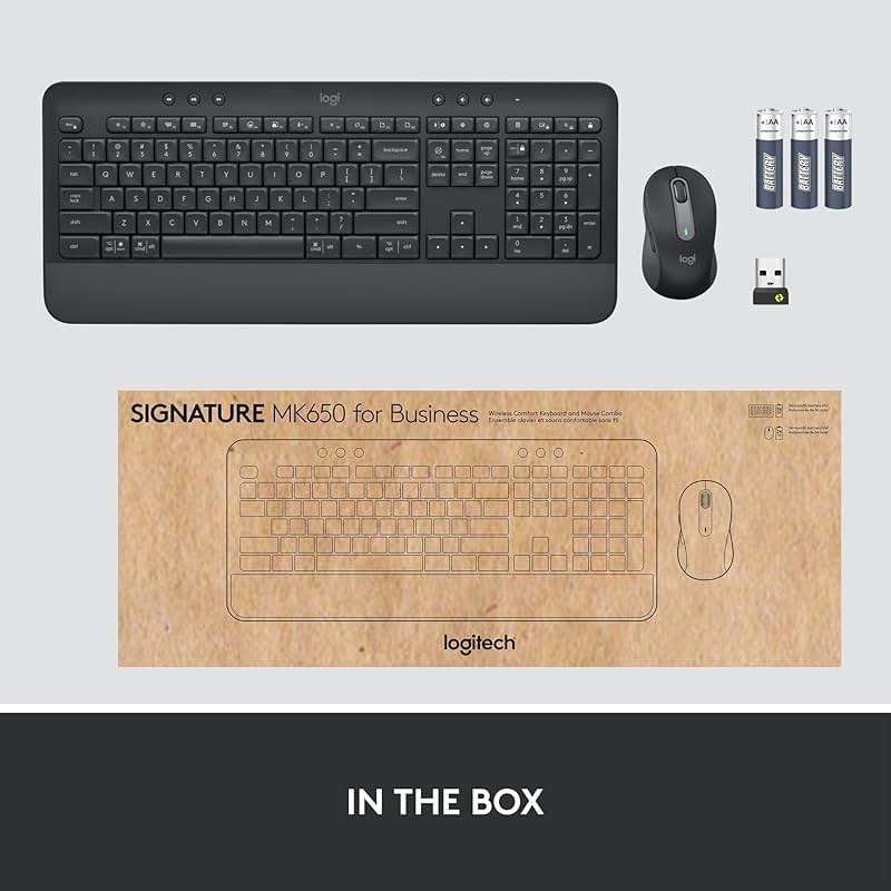 Logitech Signature MK650 Combo for Business, Wireless Mouse and Keyboard, Logi Bolt, Bluetooth, SmartWheel, Globally Certified, Windows/Mac/Chrome/Linux - Graphite - Image 12