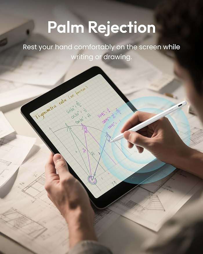 Metapen A8 iPad Pencil for Apple iPad 2018-2026, 4Min Fast Charge,Magnetic Attachment Stylus Pen for iPad 11/10/9/8/7/6th Gen, iPad Accessories for Pro 12.9/11/13-inch M4, Air 3/4/5/M2/M3, Mini 5/6th - Image 7