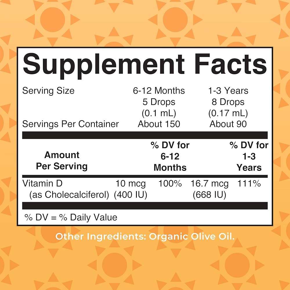 MARYRUTH'S USDA Organic Vitamin D Drops | Vitamin D3 Liquid | Sugar Free | Liquid Vitamin D Drops Immune Support for Infants & Toddlers | VIT D3 | Gluten Free | Non-GMO | 90-150 Servings - Image 5