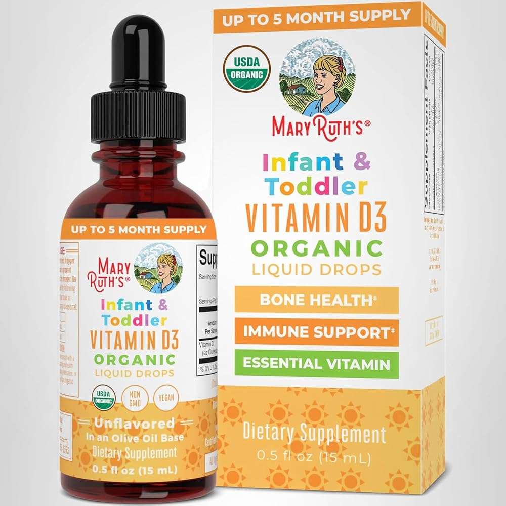 MARYRUTH'S USDA Organic Vitamin D Drops | Vitamin D3 Liquid | Sugar Free | Liquid Vitamin D Drops Immune Support for Infants & Toddlers | VIT D3 | Gluten Free | Non-GMO | 90-150 Servings - Image 10