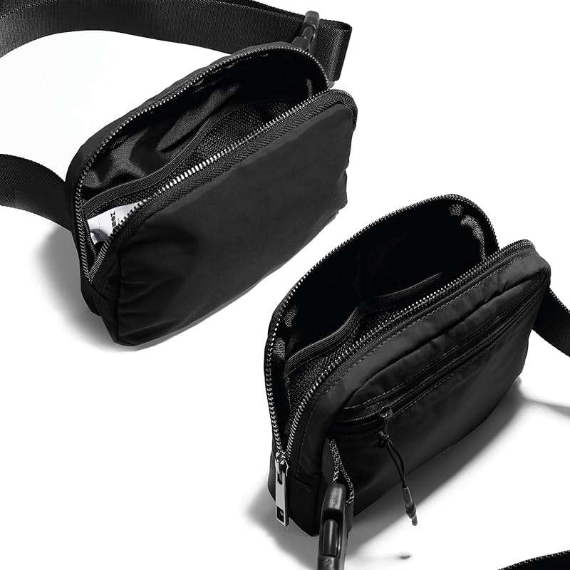 ODODOS Unisex Mini Belt Bag with Adjustable Strap Small Fanny Pack for Workout Running Traveling Hiking, Black - Image 4
