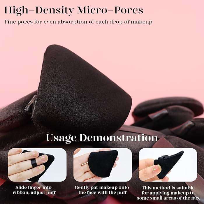 BEAKEY 12pcs Powder Puffs for Face Powder Triangle Powder Puff for Loose and Cosmetic Foundation, Makeup Puff for Contouring, Cloud Kiss Beauty Makeup Tools - Image 6