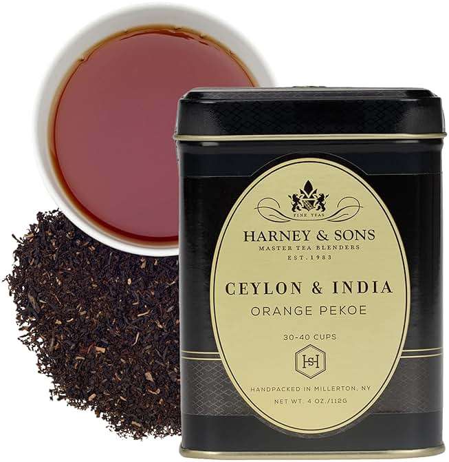 Harney & Sons Ceylon & India Tea| 4oz Tin, Loose Leaf Tea, also known as Orange Pekoe - Image 1