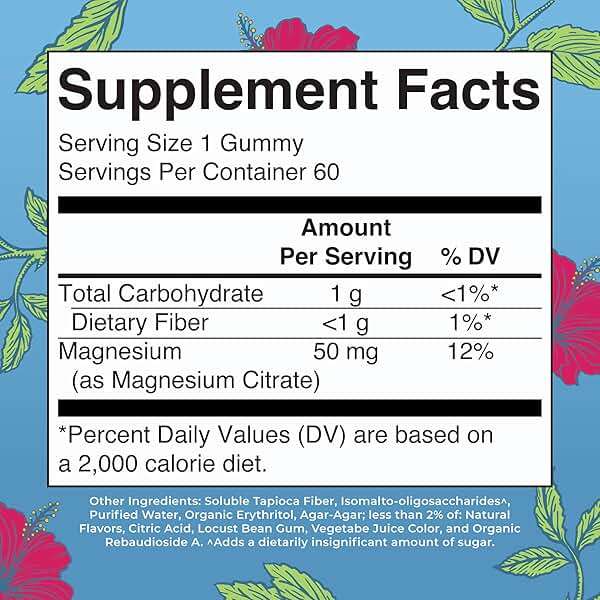 MaryRuth Organics Calm Magnesium Citrate Gummies | 2 Month Supply | Sugar Free | Magnesium Supplement for Adults | Stress Relief | Bone Health | Vegan | 60 Count - Image 2