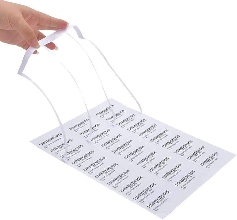 100 Sheets 30 UP 1" x2-5/8 Shipping Labels 3000 Pcs FBA Label Stickers for Laser/Inkjet Printers, White Blank Sticker Name Tags, 30 Per Page - Image 4