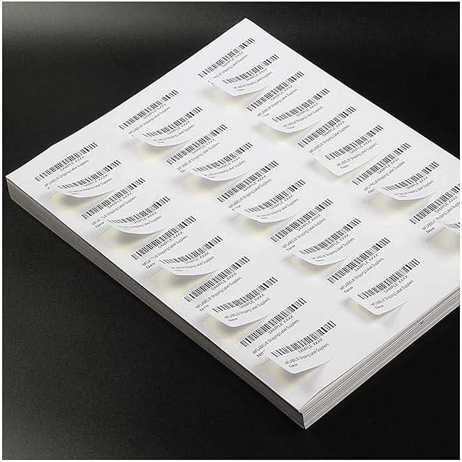 100 Sheets 30 UP 1" x2-5/8 Shipping Labels 3000 Pcs FBA Label Stickers for Laser/Inkjet Printers, White Blank Sticker Name Tags, 30 Per Page - Image 8