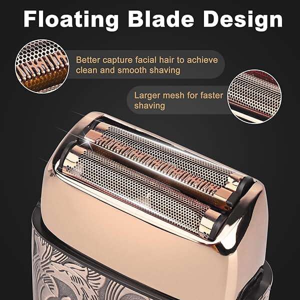 Ufree Foil Shavers Electric Razor for Men, Beard Trimmer Grooming Shaving Kit, Hair Trimmer, Cordless Head Shavers for Bald Men Barber Clippers, Birthday Gifts for Him - Image 4