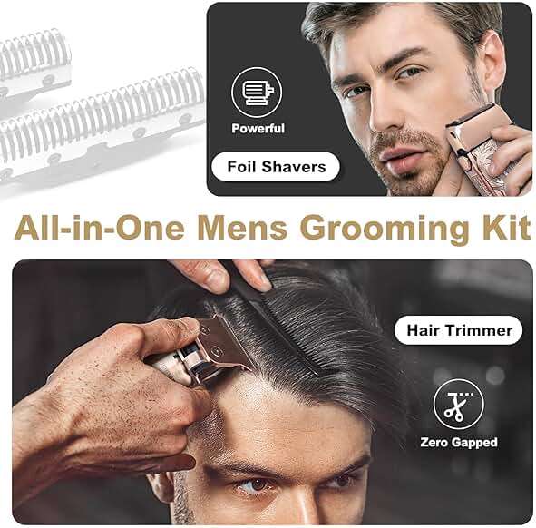 Ufree Foil Shavers Electric Razor for Men, Beard Trimmer Grooming Shaving Kit, Hair Trimmer, Cordless Head Shavers for Bald Men Barber Clippers, Birthday Gifts for Him - Image 7