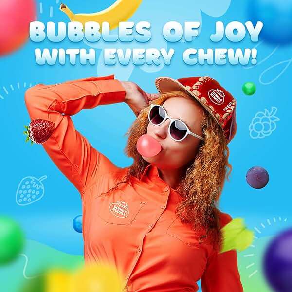 Gumballs in Jar - 1 Inch Large Gumballs - Assorted Fruit Flavored Bubble Gum - Kids Chewing Gum - Gums for Kids 9 OZ - Image 7