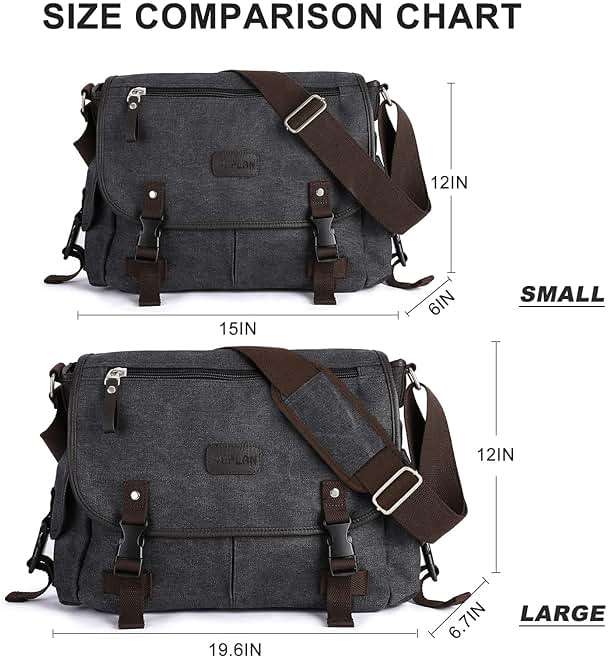 Messenger Bag Men,Waterproof Crossbody Bag,Satchel Shoulder Bag | Waterproof - Image 3