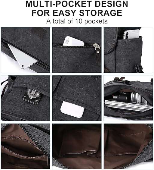 Messenger Bag Men,Waterproof Crossbody Bag,Satchel Shoulder Bag | Waterproof - Image 7